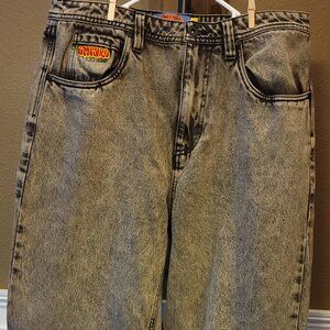 Black stone washed Empyre pants